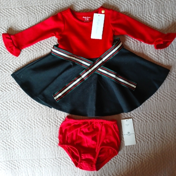 Ralph Lauren Other - NWT | Ralph Lauren | 2pc holiday red dress with matching diaper cover-up | 6 mth
